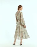 SIXDO Voile Flared Dress for Women
